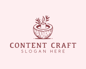 Coconut Spa Candle logo design