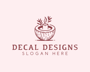 Coconut Spa Candle logo design