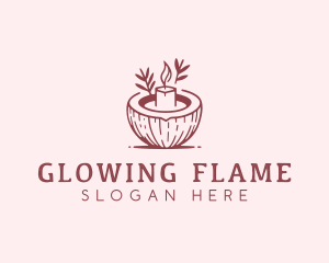 Coconut Spa Candle logo design