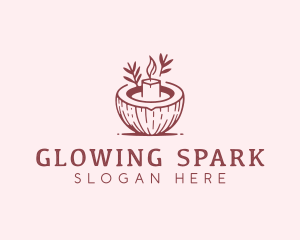 Coconut Spa Candle logo design