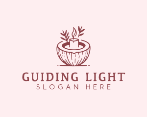 Coconut Spa Candle logo design