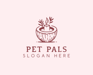 Coconut Spa Candle logo design