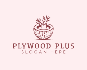 Coconut Spa Candle logo design