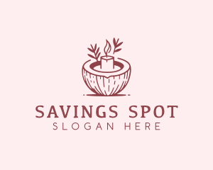 Coconut Spa Candle logo design