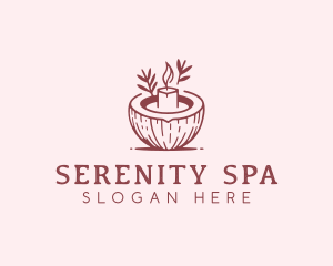 Spa - Coconut Spa Candle logo design