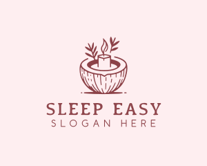 Coconut Spa Candle logo design