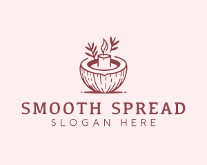 Coconut Spa Candle logo design