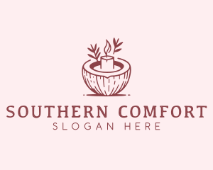 Coconut Spa Candle logo design