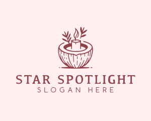 Coconut Spa Candle logo design