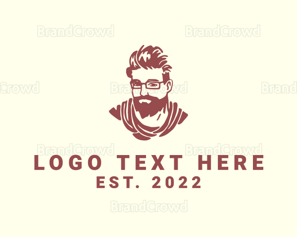 Beard Man Style Fashion Logo