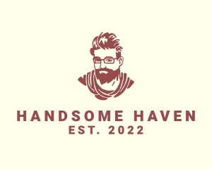 Handsome - Beard Man Style Fashion logo design