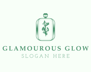 Glamourous - Metal Flask Perfume Bottle logo design