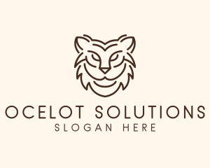 Ocelot - Wild Lynx Animal logo design