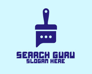 Google - Violet Chat Brush logo design