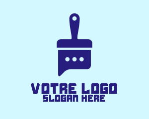 Violet - Violet Chat Brush logo design