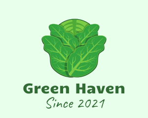 Green Leafy Cabbage logo design