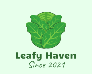 Green Leafy Cabbage logo design