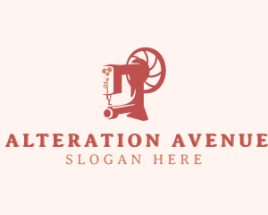 Sewing Machine Clothing Alteration logo design