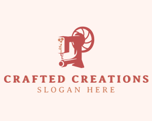 Sewing Machine Clothing Alteration logo design