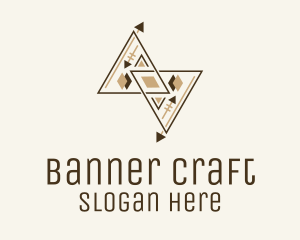 Brown Geometric Aztec Pattern logo design