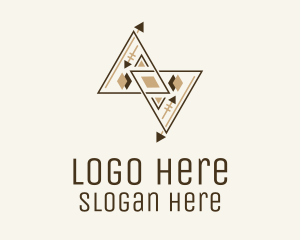 Pattern - Brown Geometric Aztec Pattern logo design