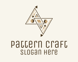 Brown Geometric Aztec Pattern logo design