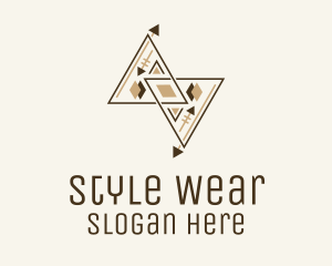 Brown Geometric Aztec Pattern logo design