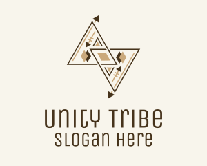 Tribe - Brown Geometric Aztec Pattern logo design