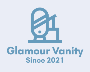 Vanity - Blue Mirror Furniture logo design