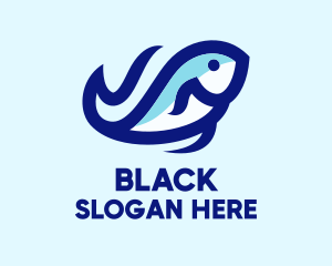 Wave Ocean Fish Logo