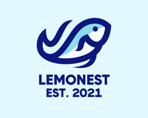 Aquaponics - Wave Ocean Fish logo design