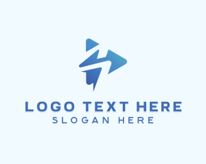 Video - Media Player Letter S logo design