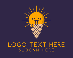 Sugar - Bulb Gelato Dessert logo design