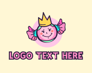 Candy Shop - Sweet Candy Girl logo design