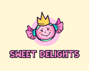 Lollipop - Sweet Candy Girl logo design