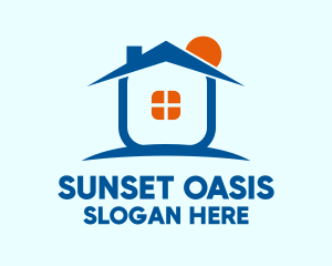 Sunrise House Roof logo design