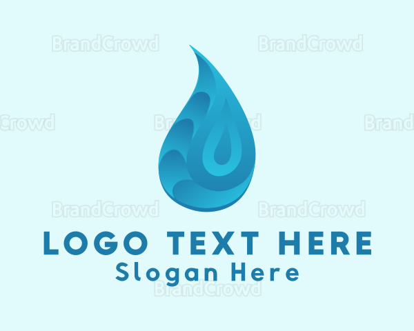 Gradient Aqua Droplet Logo