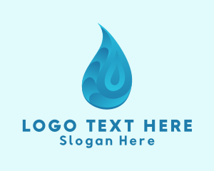 Refilling Station - Gradient Aqua Droplet logo design