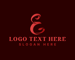 Company - Creative Media Ribbon Letter E logo design