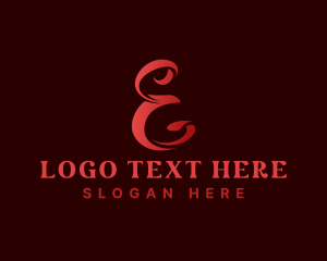 Creative Media Ribbon Letter E Logo