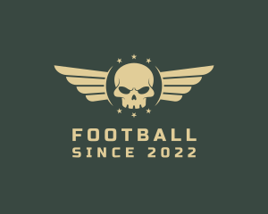 Military Skull Wings logo design