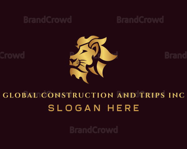 Gold Luxury Lion Logo