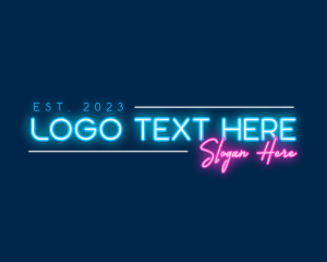 Signage - Retro Neon Sign logo design