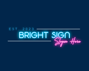 Sign - Retro Neon Sign logo design