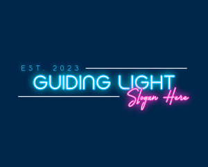 Retro Neon Sign logo design