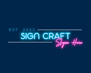 Sign - Retro Neon Sign logo design