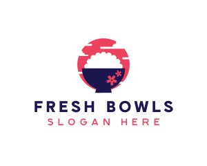 Asian Rice Bowl  logo design