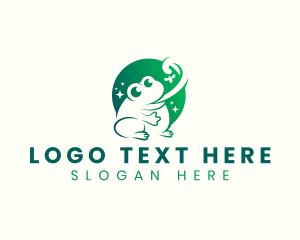 Negative Space - Amphibian Frog Toad logo design