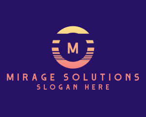 Mirage - Sunset Letter logo design