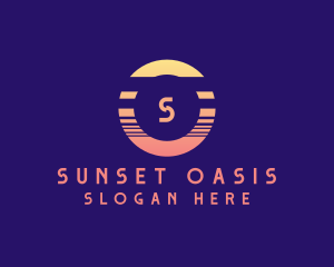 Sunset Letter logo design